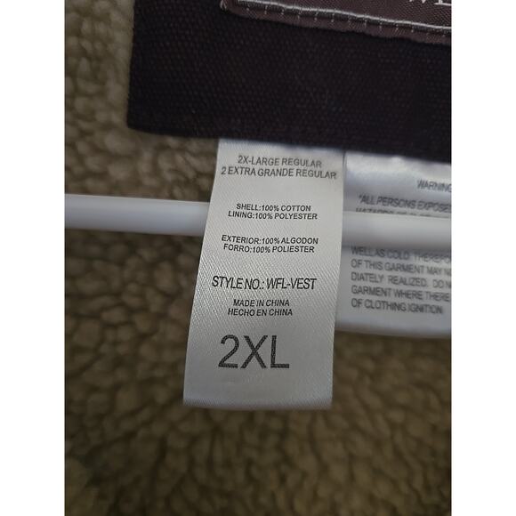 Forge Canvas Vest Sherpa Lined Full Zip Duck Warm Winter Vest 2X Purple Womens - Picture 2 of 7